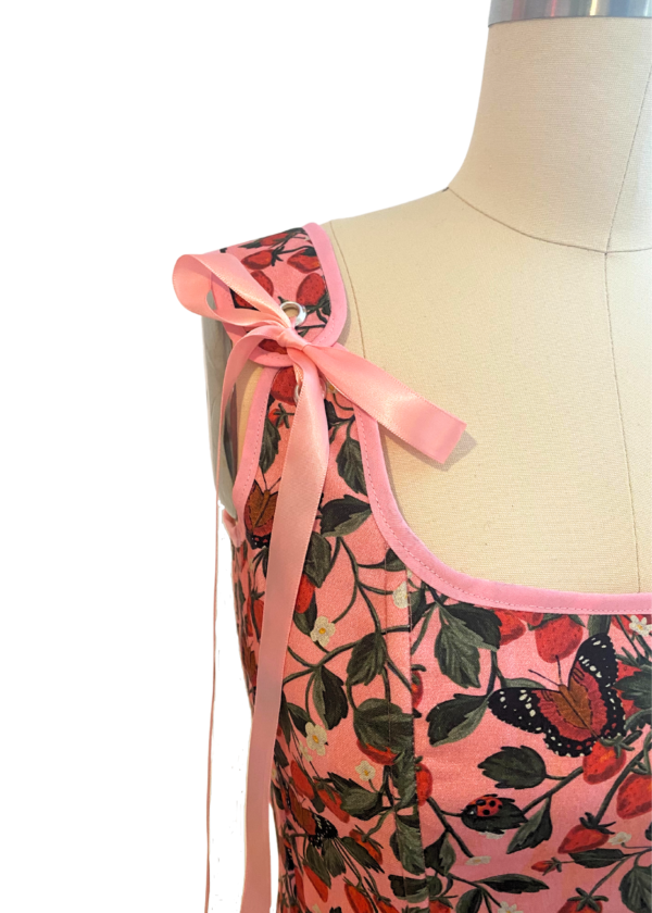 The Strawberry and Butterflies Pink Corset